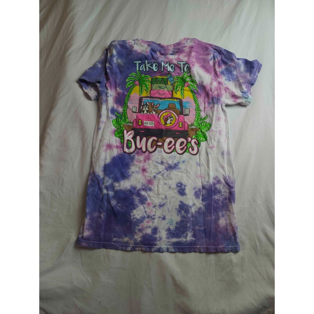 Buc-ee's‎ Purple Tie Dye "Take Me To Buc-ees" Graphic T-Shirt Mens Small Casual - Picture 4 of 4